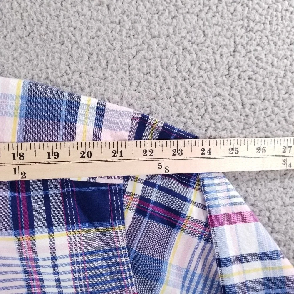 Polo Ralph Lauren Shirt Mens 2XLT Blue Plaid Button Down Oxford Dress Casual